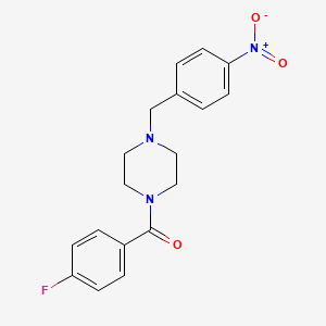 molecular formula C18H18FN3O3 B5610343 1-(4-fluorobenzoyl)-4-(4-nitrobenzyl)piperazine 