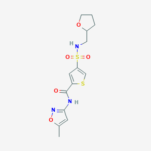 N-(5-methyl-3-isoxazolyl)-4-{[(tetrahydro-2-furanylmethyl)amino]sulfonyl}-2-thiophenecarboxamide