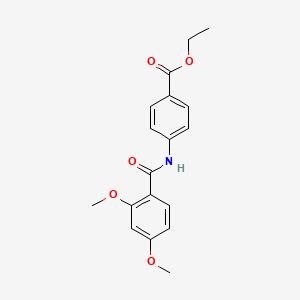 molecular formula C18H19NO5 B5610358 ethyl 4-[(2,4-dimethoxybenzoyl)amino]benzoate 