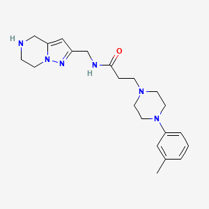 3-[4-(3-methylphenyl)-1-piperazinyl]-N-(4,5,6,7-tetrahydropyrazolo[1,5-a]pyrazin-2-ylmethyl)propanamide dihydrochloride