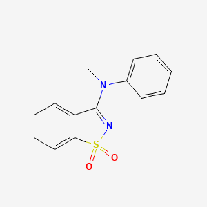 molecular formula C14H12N2O2S B5610390 N-methyl-N-phenyl-1,2-benzisothiazol-3-amine 1,1-dioxide 