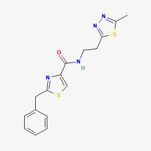 2-benzyl-N-[2-(5-methyl-1,3,4-thiadiazol-2-yl)ethyl]-1,3-thiazole-4-carboxamide