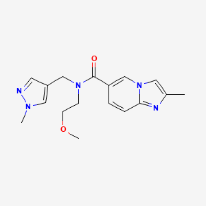 N-(2-methoxyethyl)-2-methyl-N-[(1-methyl-1H-pyrazol-4-yl)methyl]imidazo[1,2-a]pyridine-6-carboxamide