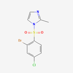 molecular formula C10H8BrClN2O2S B5610406 1-[(2-bromo-4-chlorophenyl)sulfonyl]-2-methyl-1H-imidazole CAS No. 5510-12-3