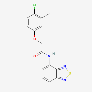 molecular formula C15H12ClN3O2S B5610412 N-(2,1,3-benzothiadiazol-4-yl)-2-(4-chloro-3-methylphenoxy)acetamide 