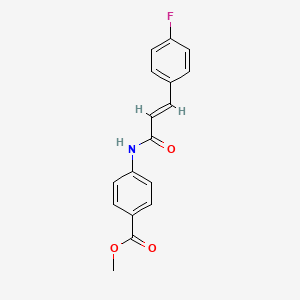 molecular formula C17H14FNO3 B5610449 methyl 4-{[3-(4-fluorophenyl)acryloyl]amino}benzoate 