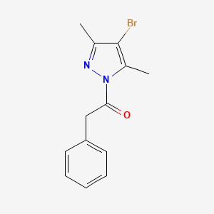 molecular formula C13H13BrN2O B5610472 1-(4-bromo-3,5-dimethyl-1H-pyrazol-1-yl)-2-phenylethanone CAS No. 5906-49-0