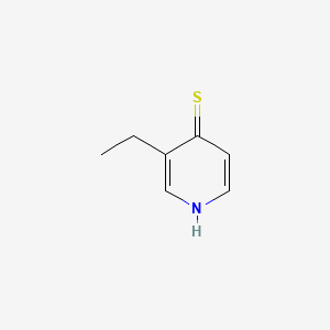 molecular formula C7H9NS B561048 4-Pyridinethiol, 3-ethyl- CAS No. 102000-65-7