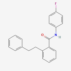 molecular formula C21H18FNO B5610494 N-(4-fluorophenyl)-2-(2-phenylethyl)benzamide 