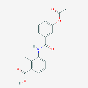 molecular formula C17H15NO5 B5610540 3-{[3-(acetyloxy)benzoyl]amino}-2-methylbenzoic acid 