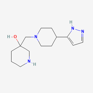 molecular formula C14H24N4O B5610542 3-{[4-(1H-pyrazol-3-yl)-1-piperidinyl]methyl}-3-piperidinol dihydrochloride 