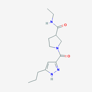 N-ethyl-1-[(3-propyl-1H-pyrazol-5-yl)carbonyl]-3-pyrrolidinecarboxamide