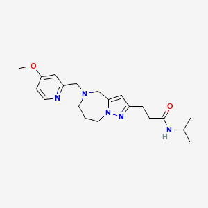 N-isopropyl-3-{5-[(4-methoxy-2-pyridinyl)methyl]-5,6,7,8-tetrahydro-4H-pyrazolo[1,5-a][1,4]diazepin-2-yl}propanamide