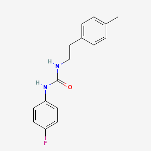 molecular formula C16H17FN2O B5610560 N-(4-fluorophenyl)-N'-[2-(4-methylphenyl)ethyl]urea 