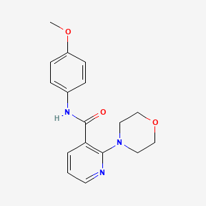 molecular formula C17H19N3O3 B5610623 N-(4-methoxyphenyl)-2-(4-morpholinyl)nicotinamide 