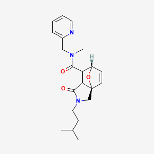 (3aR*,6S*)-N-methyl-2-(3-methylbutyl)-1-oxo-N-(pyridin-2-ylmethyl)-1,2,3,6,7,7a-hexahydro-3a,6-epoxyisoindole-7-carboxamide