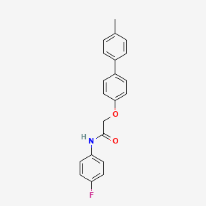 molecular formula C21H18FNO2 B5610648 N-(4-fluorophenyl)-2-[(4'-methyl-4-biphenylyl)oxy]acetamide 