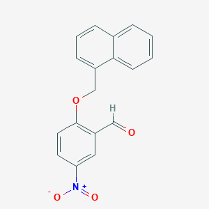 molecular formula C18H13NO4 B5610659 2-(1-naphthylmethoxy)-5-nitrobenzaldehyde 