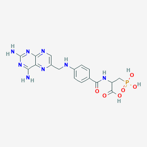 molecular formula C17H19N8O6P B056107 N-(4-Amino-4-deoxypteroyl)-DL-2-amino-6-phosphonopropanoic acid CAS No. 113811-42-0