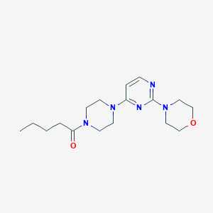 molecular formula C17H27N5O2 B5610707 4-[4-(4-pentanoyl-1-piperazinyl)-2-pyrimidinyl]morpholine 