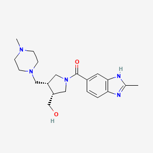 {(3R*,4R*)-1-[(2-methyl-1H-benzimidazol-5-yl)carbonyl]-4-[(4-methylpiperazin-1-yl)methyl]pyrrolidin-3-yl}methanol