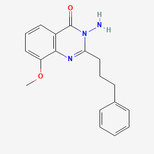 4(3h)-Quinazolinone,3-amino-8-methoxy-2-(3-phenylpropyl)-