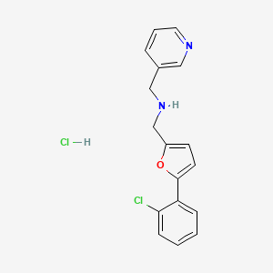 molecular formula C17H16Cl2N2O B5610715 {[5-(2-chlorophenyl)-2-furyl]methyl}(3-pyridinylmethyl)amine hydrochloride 