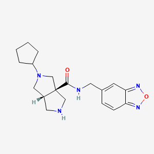 rel-(3aR,6aR)-N-(2,1,3-benzoxadiazol-5-ylmethyl)-2-cyclopentylhexahydropyrrolo[3,4-c]pyrrole-3a(1H)-carboxamide dihydrochloride