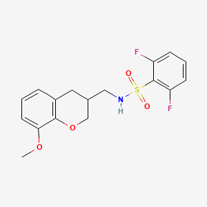 2,6-difluoro-N-[(8-methoxy-3,4-dihydro-2H-chromen-3-yl)methyl]benzenesulfonamide