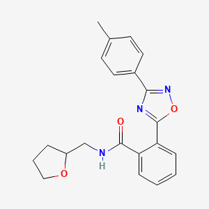 2-[3-(4-methylphenyl)-1,2,4-oxadiazol-5-yl]-N-(tetrahydro-2-furanylmethyl)benzamide