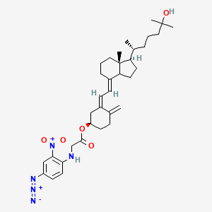 molecular formula C35H49N5O5 B561080 Calcifediol-3-anpg CAS No. 101396-04-7