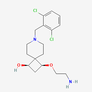 rel-(1R,3S)-3-(2-aminoethoxy)-7-(2,6-dichlorobenzyl)-7-azaspiro[3.5]nonan-1-ol dihydrochloride