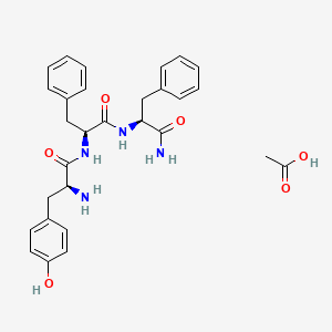 molecular formula C29H34N4O6 B561081 Tyr-Phe-Phe acetate salt CAS No. 108322-09-4