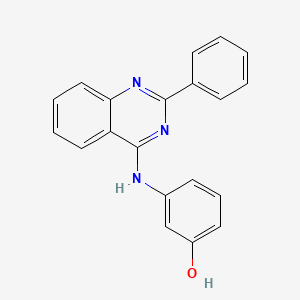 3-[(2-phenyl-4-quinazolinyl)amino]phenol