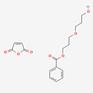 molecular formula C17H20O7 B561083 Furan-2,5-dione;3-(3-hydroxypropoxy)propyl benzoate CAS No. 103458-14-6