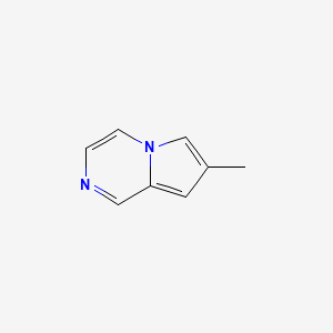 molecular formula C8H8N2 B561084 7-Methylpyrrolo[1,2-a]pyrazine CAS No. 110674-38-9
