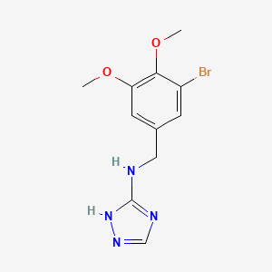 molecular formula C11H13BrN4O2 B5610843 N-(3-bromo-4,5-dimethoxybenzyl)-1H-1,2,4-triazol-3-amine 