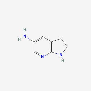 molecular formula C7H9N3 B561087 2,3-dihydro-1H-pyrrolo[2,3-b]pyridin-5-amine CAS No. 102000-79-3