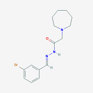 molecular formula C15H20BrN3O B5610879 2-(1-azepanyl)-N'-(3-bromobenzylidene)acetohydrazide 