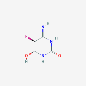 molecular formula C4H6FN3O2 B561090 (5S,6R)-4-Amino-5-fluoro-6-hydroxy-5,6-dihydropyrimidin-2(1H)-one CAS No. 100814-60-6