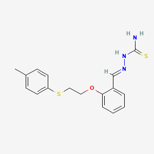 molecular formula C17H19N3OS2 B5610905 2-{2-[(4-methylphenyl)thio]ethoxy}benzaldehyde thiosemicarbazone 