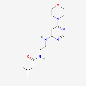 molecular formula C15H25N5O2 B5610919 3-methyl-N-(2-{[6-(4-morpholinyl)-4-pyrimidinyl]amino}ethyl)butanamide 