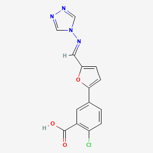 2-chloro-5-{5-[(4H-1,2,4-triazol-4-ylimino)methyl]-2-furyl}benzoic acid