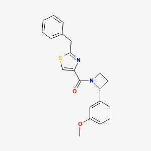 molecular formula C21H20N2O2S B5610924 2-benzyl-4-{[2-(3-methoxyphenyl)-1-azetidinyl]carbonyl}-1,3-thiazole 