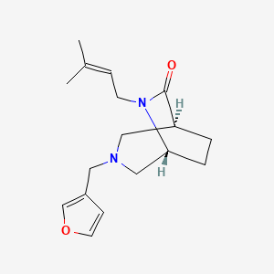 (1S*,5R*)-3-(3-furylmethyl)-6-(3-methyl-2-buten-1-yl)-3,6-diazabicyclo[3.2.2]nonan-7-one