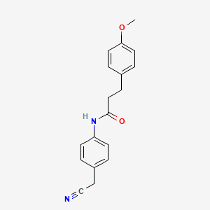 molecular formula C18H18N2O2 B5610943 N-[4-(cyanomethyl)phenyl]-3-(4-methoxyphenyl)propanamide 