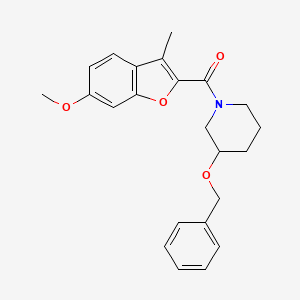 3-(benzyloxy)-1-[(6-methoxy-3-methyl-1-benzofuran-2-yl)carbonyl]piperidine