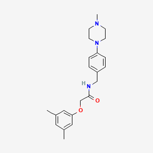 molecular formula C22H29N3O2 B5610950 2-(3,5-dimethylphenoxy)-N-[4-(4-methyl-1-piperazinyl)benzyl]acetamide 