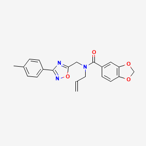 N-allyl-N-{[3-(4-methylphenyl)-1,2,4-oxadiazol-5-yl]methyl}-1,3-benzodioxole-5-carboxamide