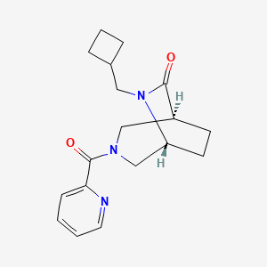 (1S*,5R*)-6-(cyclobutylmethyl)-3-(2-pyridinylcarbonyl)-3,6-diazabicyclo[3.2.2]nonan-7-one